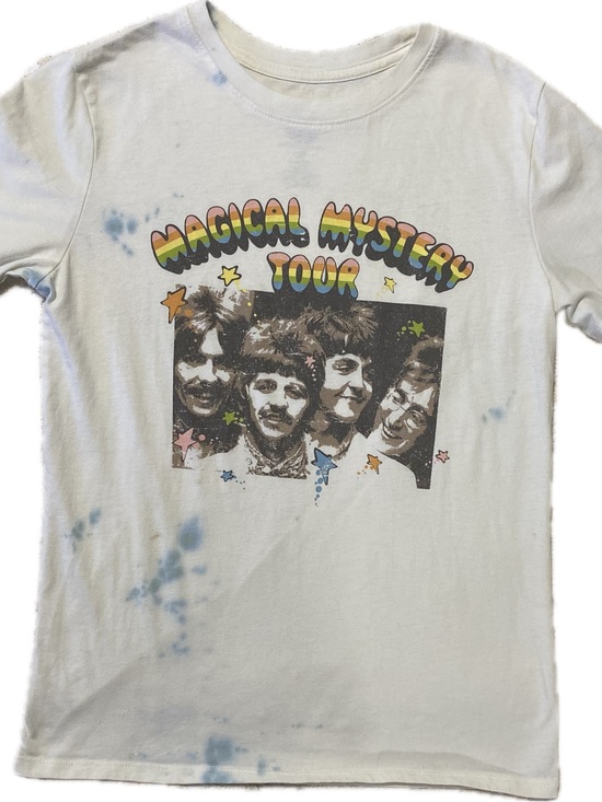 The Beatles Other - The Beatles White Tie-Dye "Magical Mystery Tour" Short Sleeve Tee